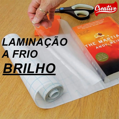 Bopp Adesivo Laminação A Frio Transparente 21 Cm X 30 Metro Transparente - imagem 3
