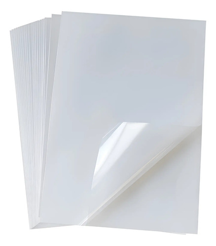 100 Adesivos Vinil Transparentes Laminação A Frio A4 Top Transparente Cristal