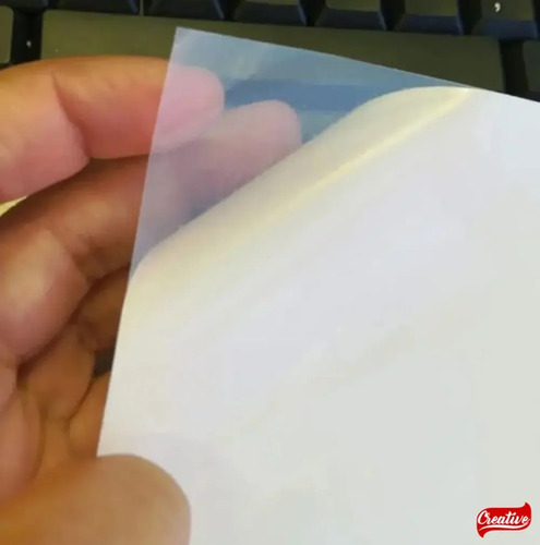 50 Adesivo Vinil Laminação A Frio A4 Bopp Vinil Transparente - imagem 2