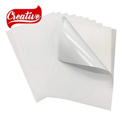 100 Folhas Offset Adesivas Largura A5 Comprimento 30 Cm Branco - imagem 3