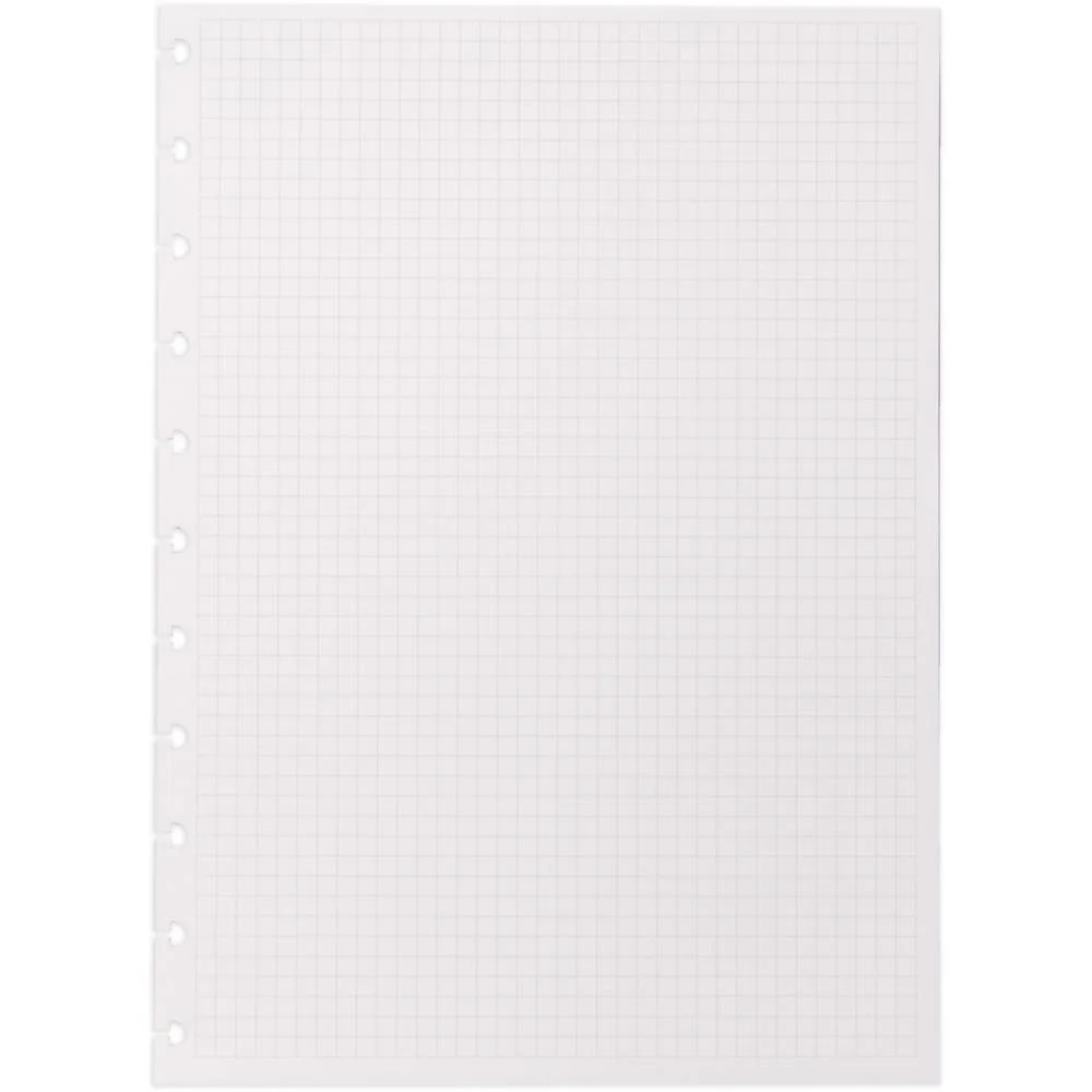 Caderno Inteligente Refil Grande Quadriculado 90G 50F Caderno Inteligente (Pacote)
