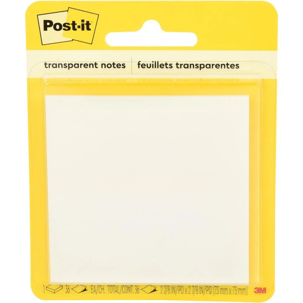 Bloco De Recado Post-It Transparente 73X73Mm C/36 Fls. 3M