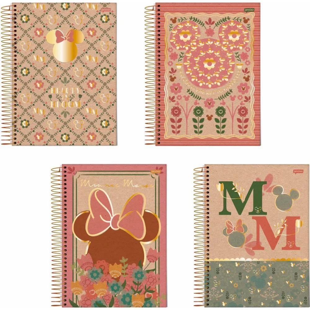 Caderno 01X1 Capa Dura Mickey.minnie Arts Kraft 80I.a Jandaia (Pct.c/04)