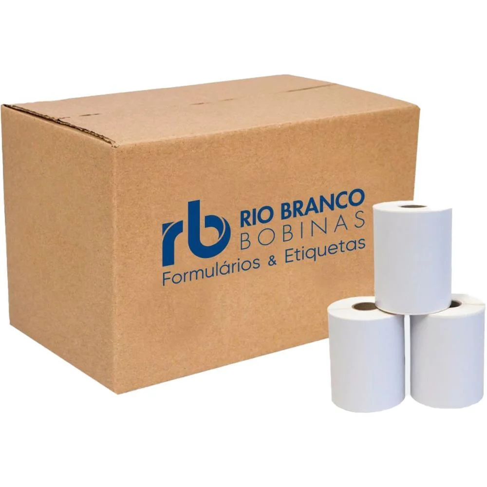 Etiqueta Adesiva Termica 100X150Mm 31M 200Etiq. Rio Branco Bobinas (Cx.c/12)