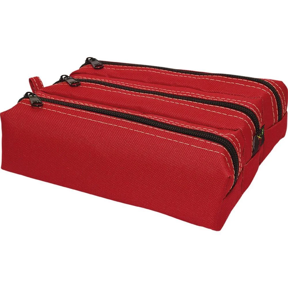 Estojo Triplo Lona Vermelho Reflex