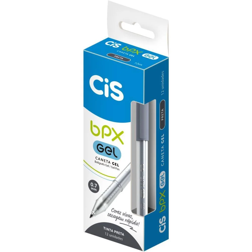 Caneta Gel Cis Bpx Gel 0.7Mm Preta Sertic (Cx.c/12)