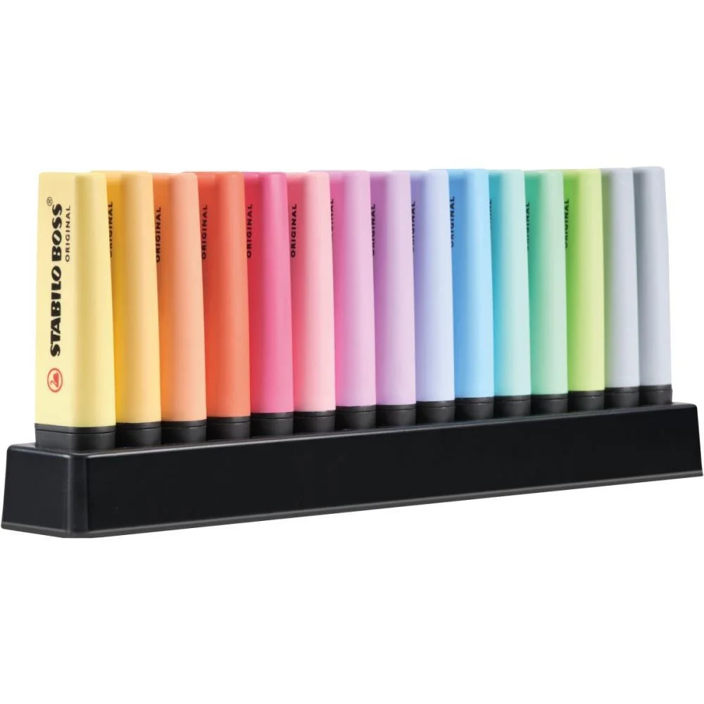 Caneta Marca Texto Stabilo Boss 7015-02-5 15Cores Sertic (Estojo)