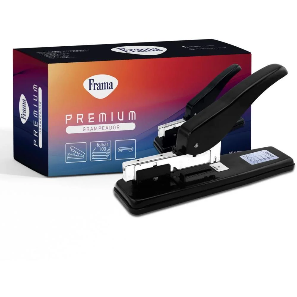 Grampeador Metal P/100Fls 23/13 Preto 29,2Cm Frama
