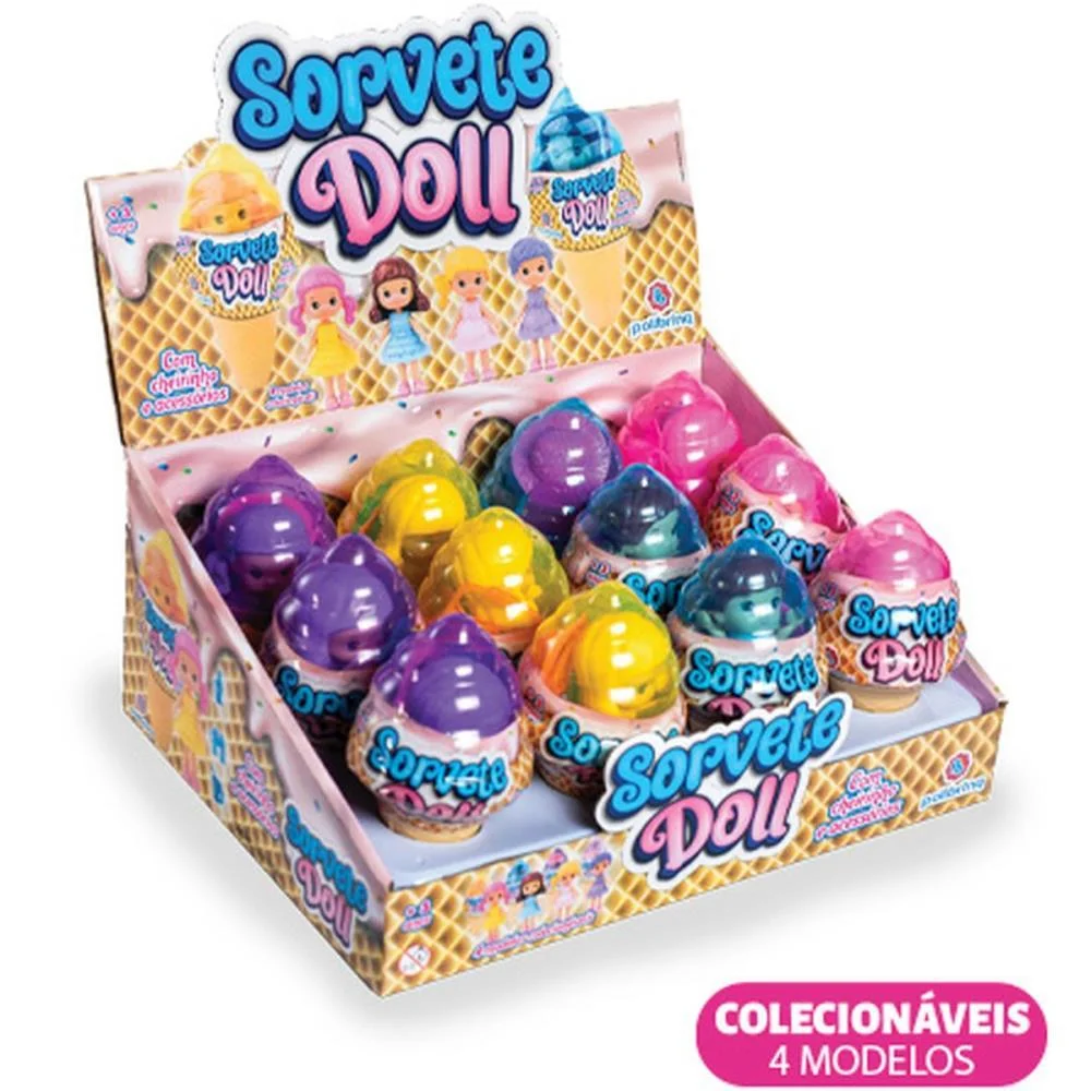 Boneca Sorvete Doll 9Cm C/Cheirinho ( Polibrinq C/ 12 Unidades