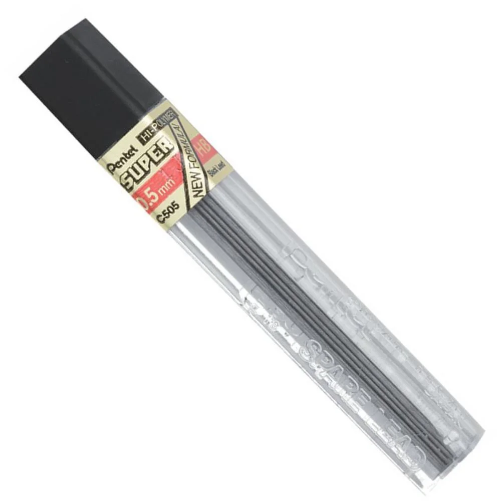 Grafite 0.5Mm Hb Hi Polymer Super 12Tbx12Min Pentel (Cx.c/12)