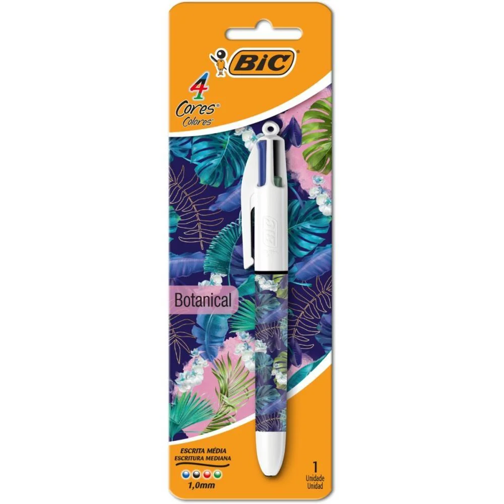 Caneta Esferografica Bic 4  Cores Flora Bic (Blister)