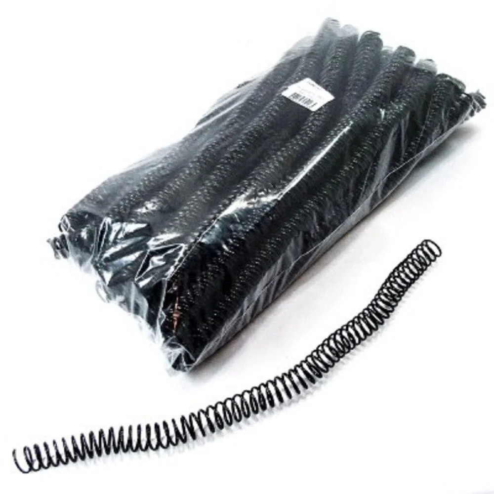 Espiral Para Caderno 14Mm Preto C/100Un. P/80Fls. Plastyline (Pacote)