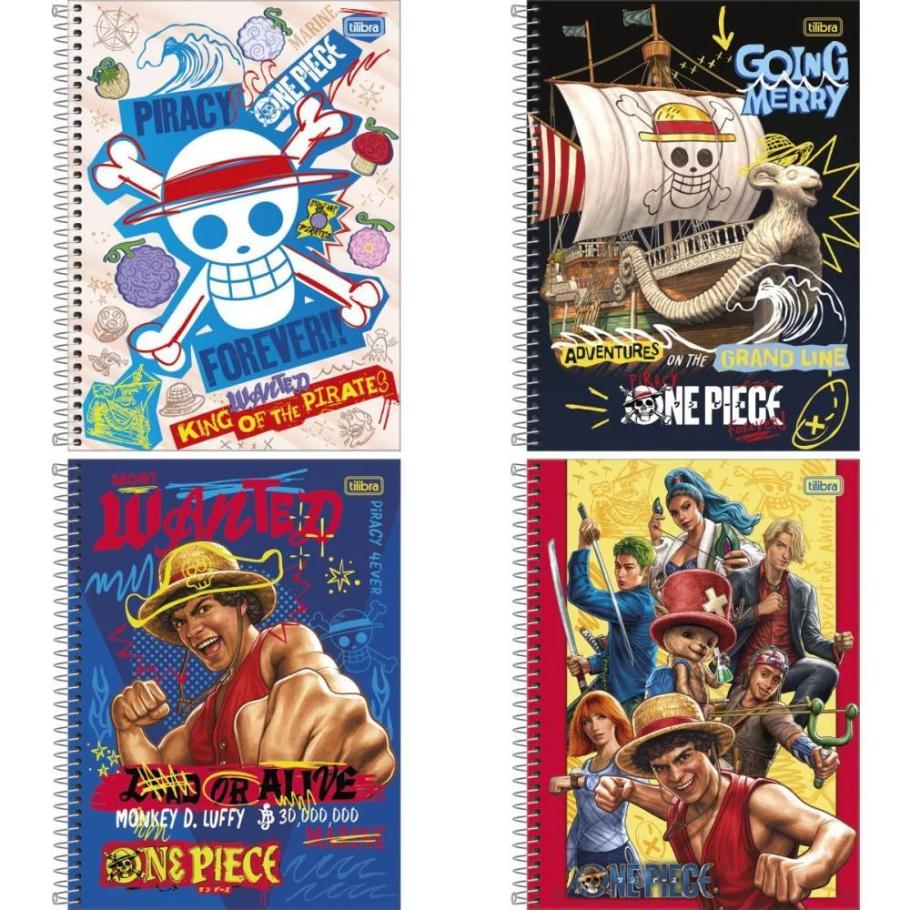 Caderno 01X1 Capa Dura One Piece Netflix 80Fls. Tilibra (Pct.c/04)