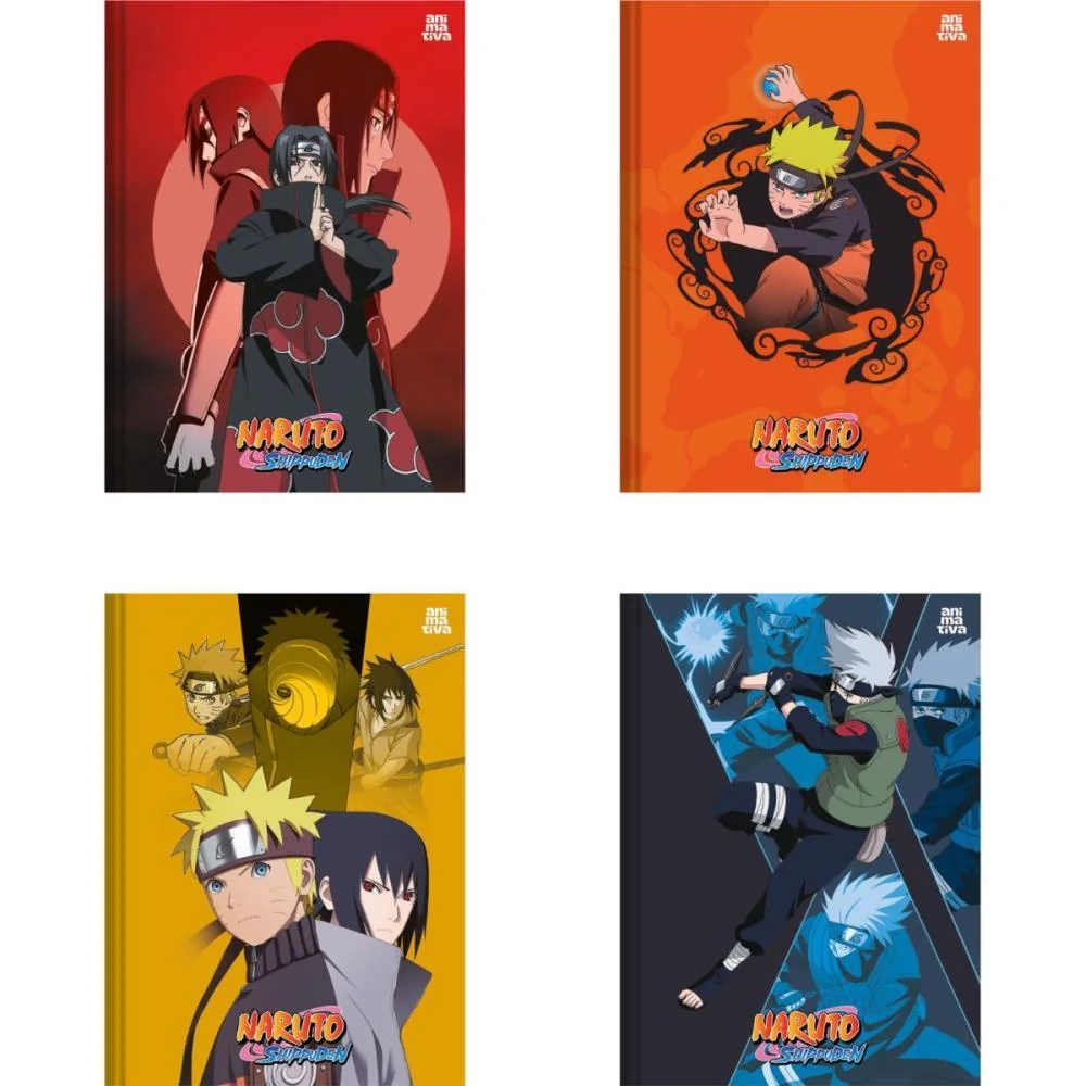 Caderno Brochura Pequeno Capa Dura Naruto 80F Animativa (Pct.c/05)