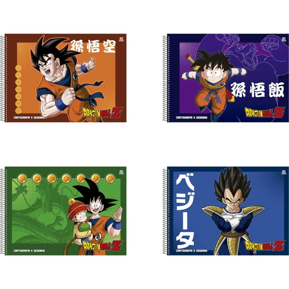Caderno Desenho Univ Capa Dura Dragon Ball Z 60F Animativa (Pct.c/05)