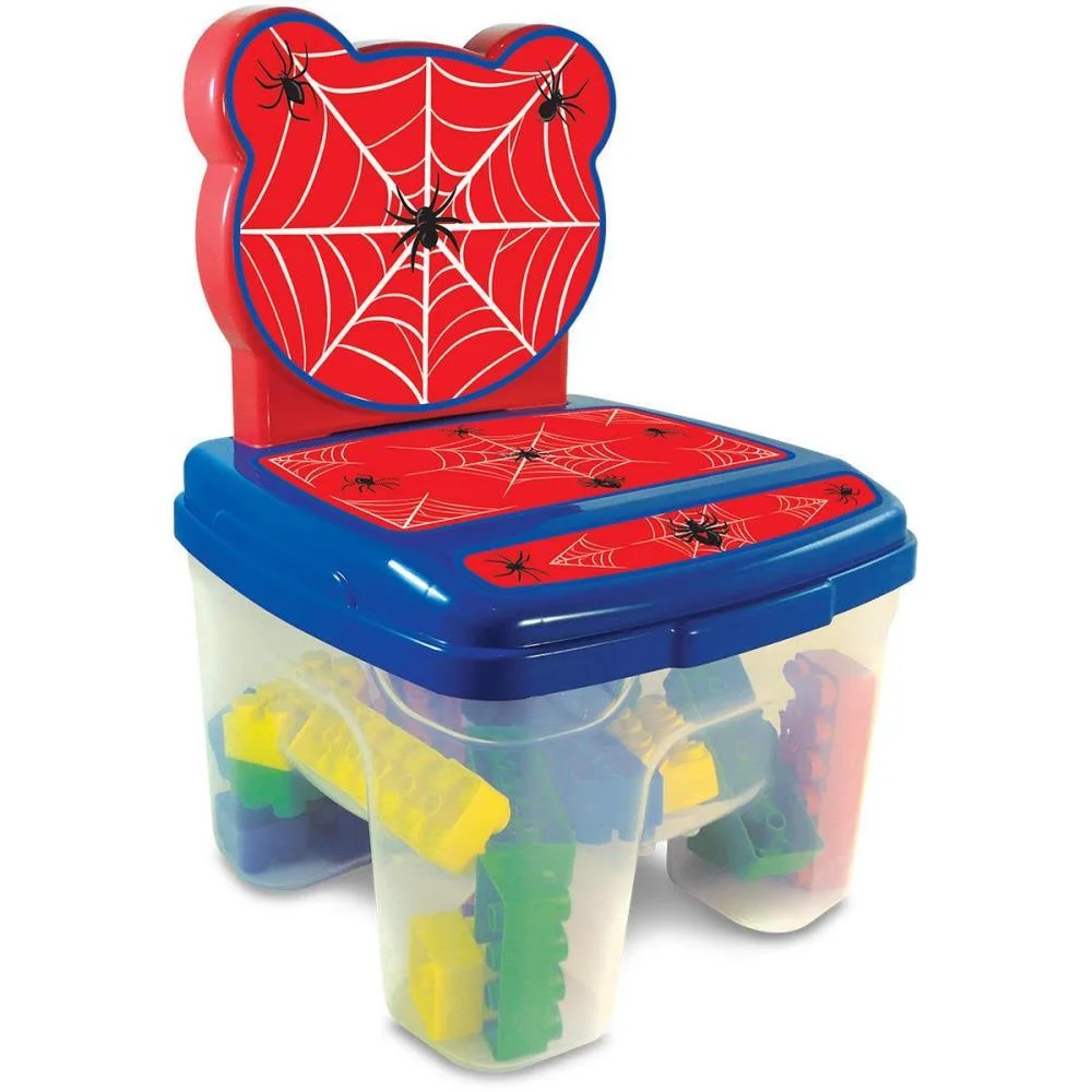 Brinquedo Para Montar Spider Cadeira Toy Blocos 24Pc Ggb Plast