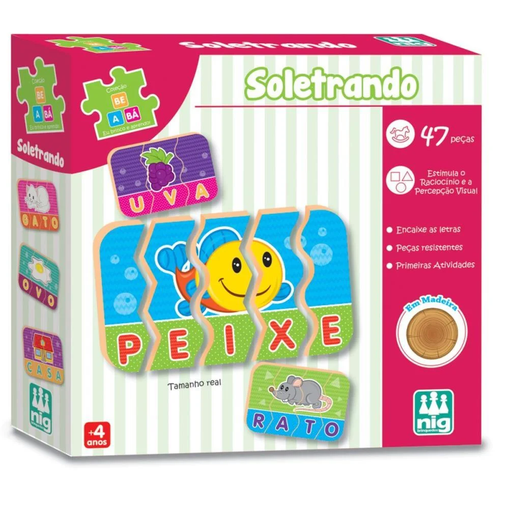 Brinquedo Educativo Be A Ba Soletrando Nig Brinquedos
