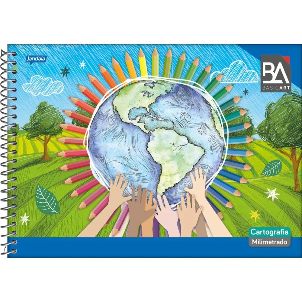 Caderno Desenho Milimetrado Basic Art Cd 96Fls. Jandaia (Pct.c/05)