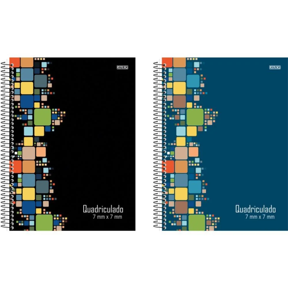 Caderno Quadriculado Univers. 7X7Mm 80F Espiral Cd Animativa (Pct.c/04)