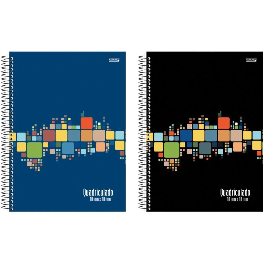 Caderno Quadriculado Univers. 1X1Cm 80F Espiral Cd Animativa (Pct.c/04)