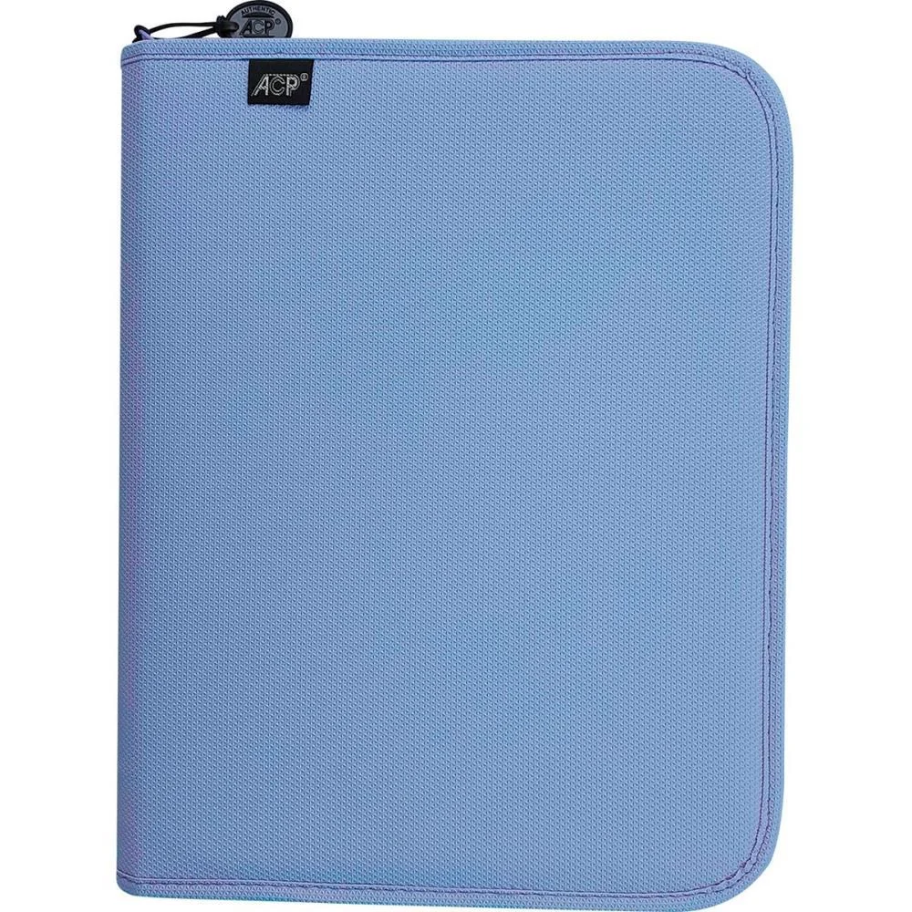 Fichario Com Ziper Sweet Azul C/Estojo+Div 96Fls Acp