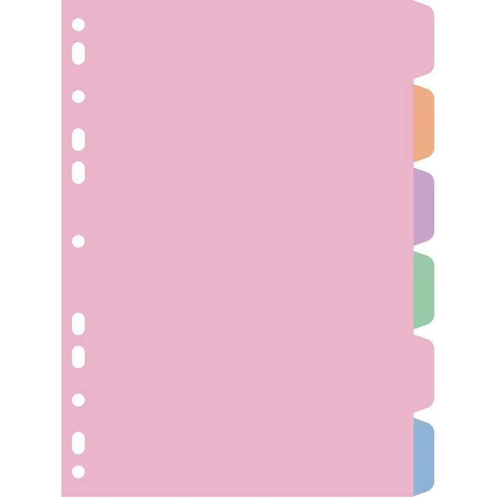 Divisoria Fichario Plastica 06 Projecoes Sweet Cores Mista Acp