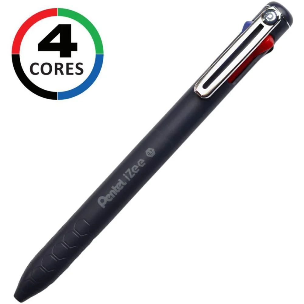 Caneta Esferografica Izee 4 Cores 0.7Mm Azul Pentel (Cx.c/12)