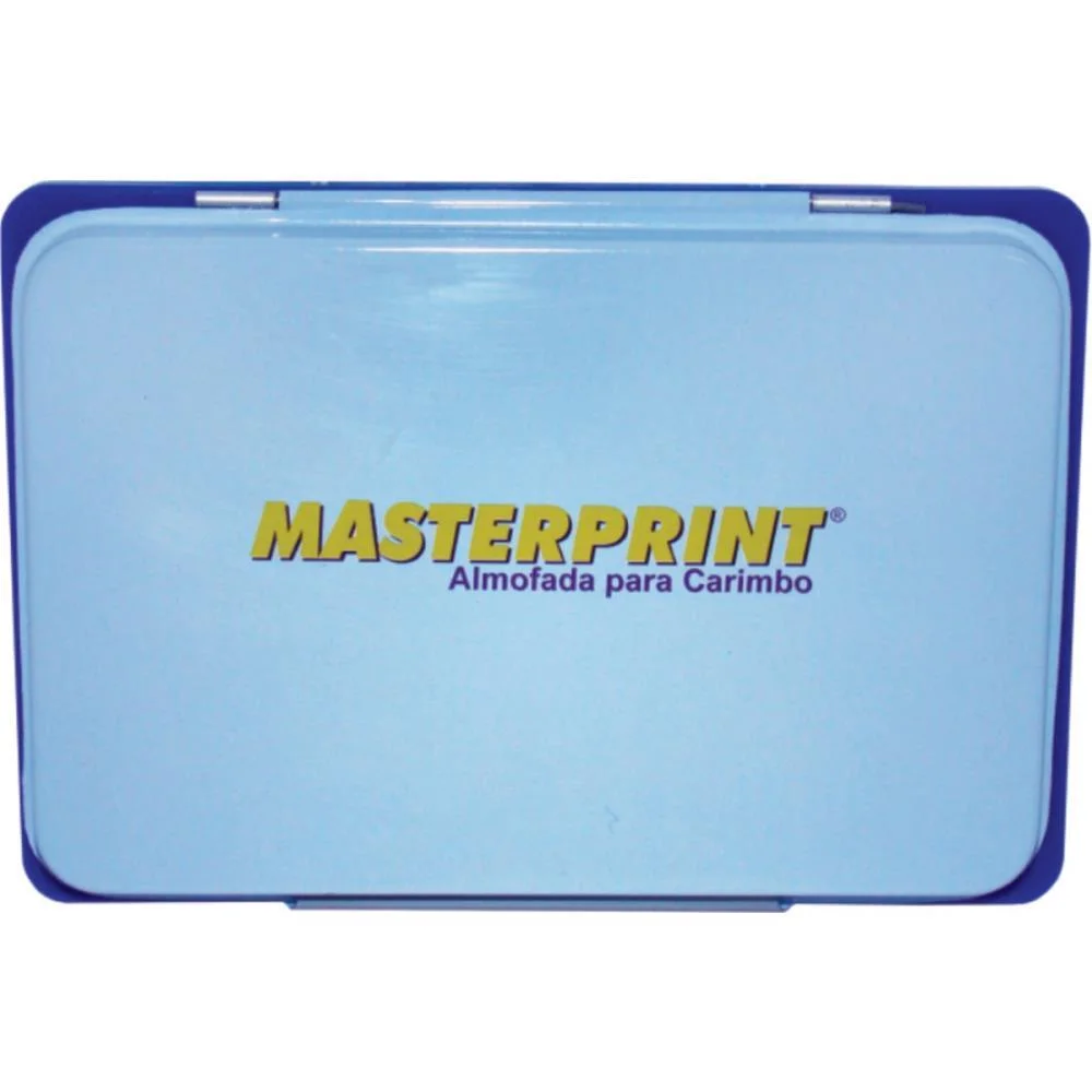 Almofada Carimbo N.3 Mp 772 Azul Tampa Metal Masterprint