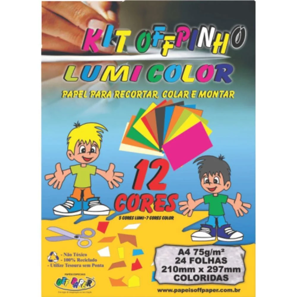 Bloco Para Educacao Artistica Offpinho Lumi A4 75G 24Fls. Off Paper (Pacote)
