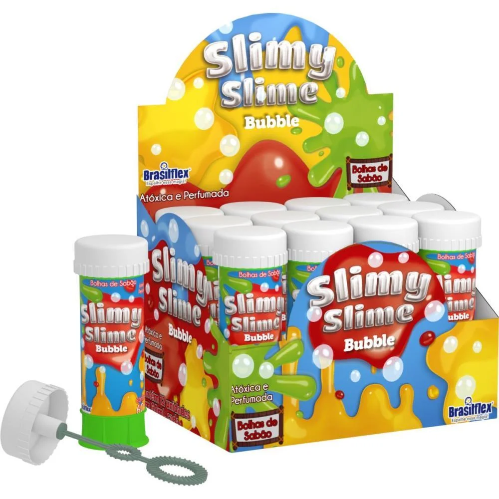 Bolha De Sabao Slimy Slime Bubble 50Ml Brasilflex (Cx.c/12)