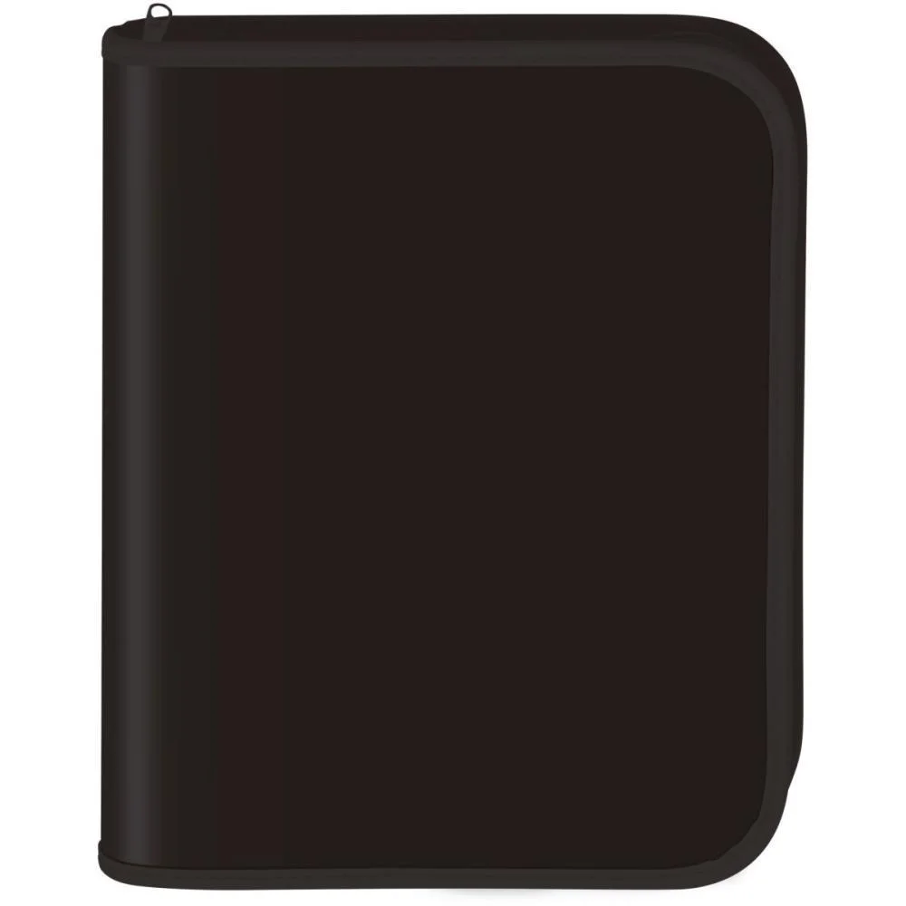 Fichario Com Ziper All Black Univ.48F Dac