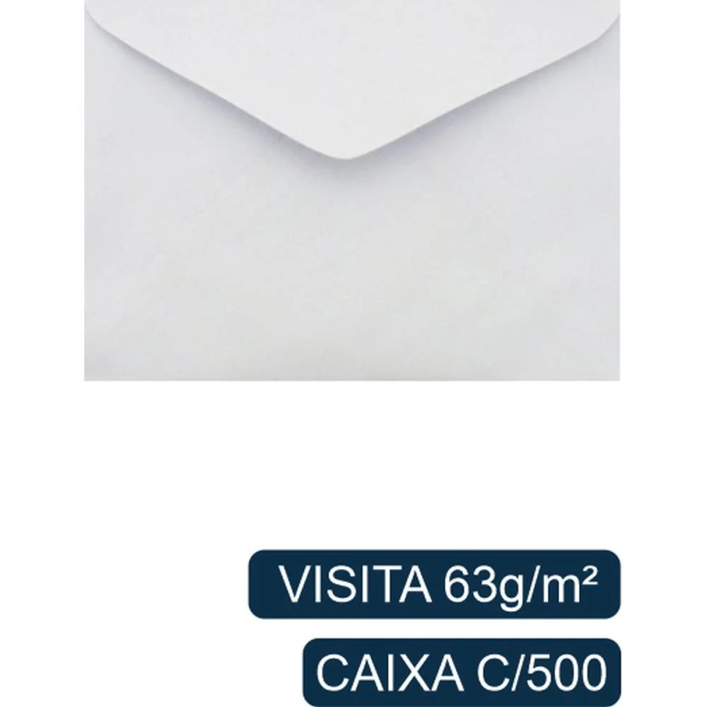 Envelope Visita 115X80Mm Branco 63G. Romitec (Cx.c/500)