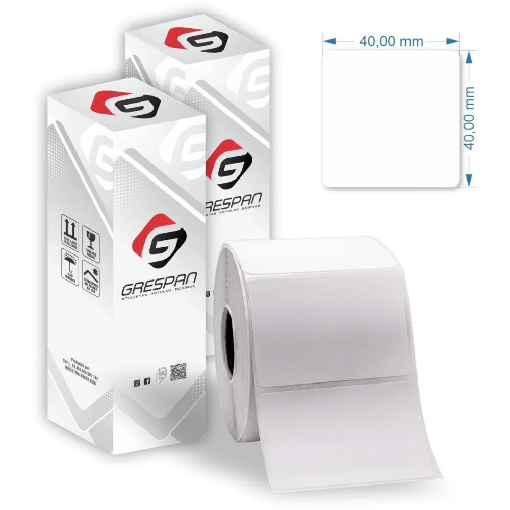 Etiqueta Para Balanca Termica Eco 40X40Mm 20M 20G Grespan (Cx.c/06)