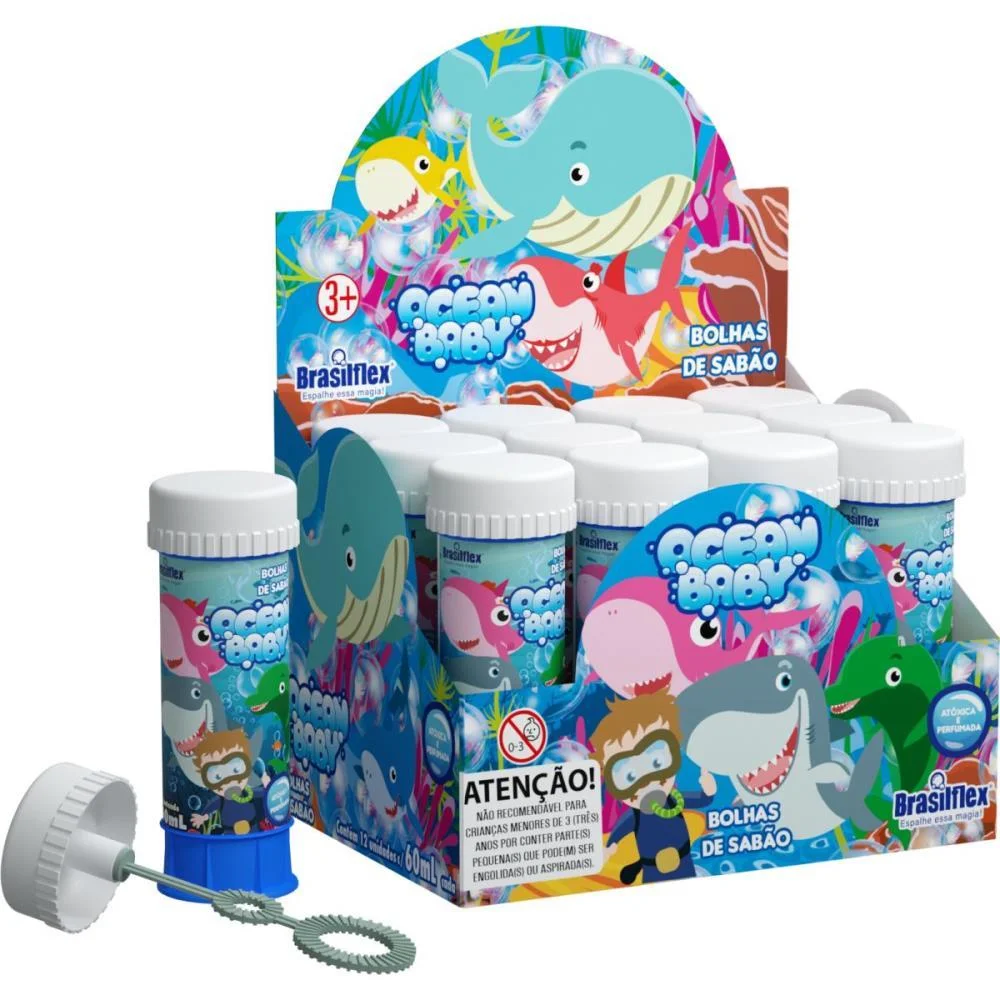 Bolha De Sabao Ocean Baby 60Ml Brasilflex (Cx.c/12)