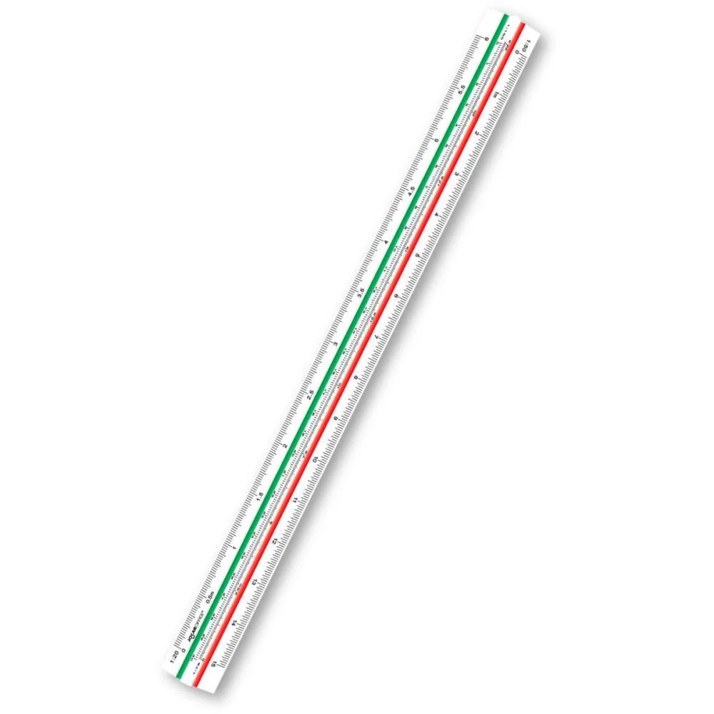 Escalimetro Triangular 30Cm C/6 Escalas Leonora