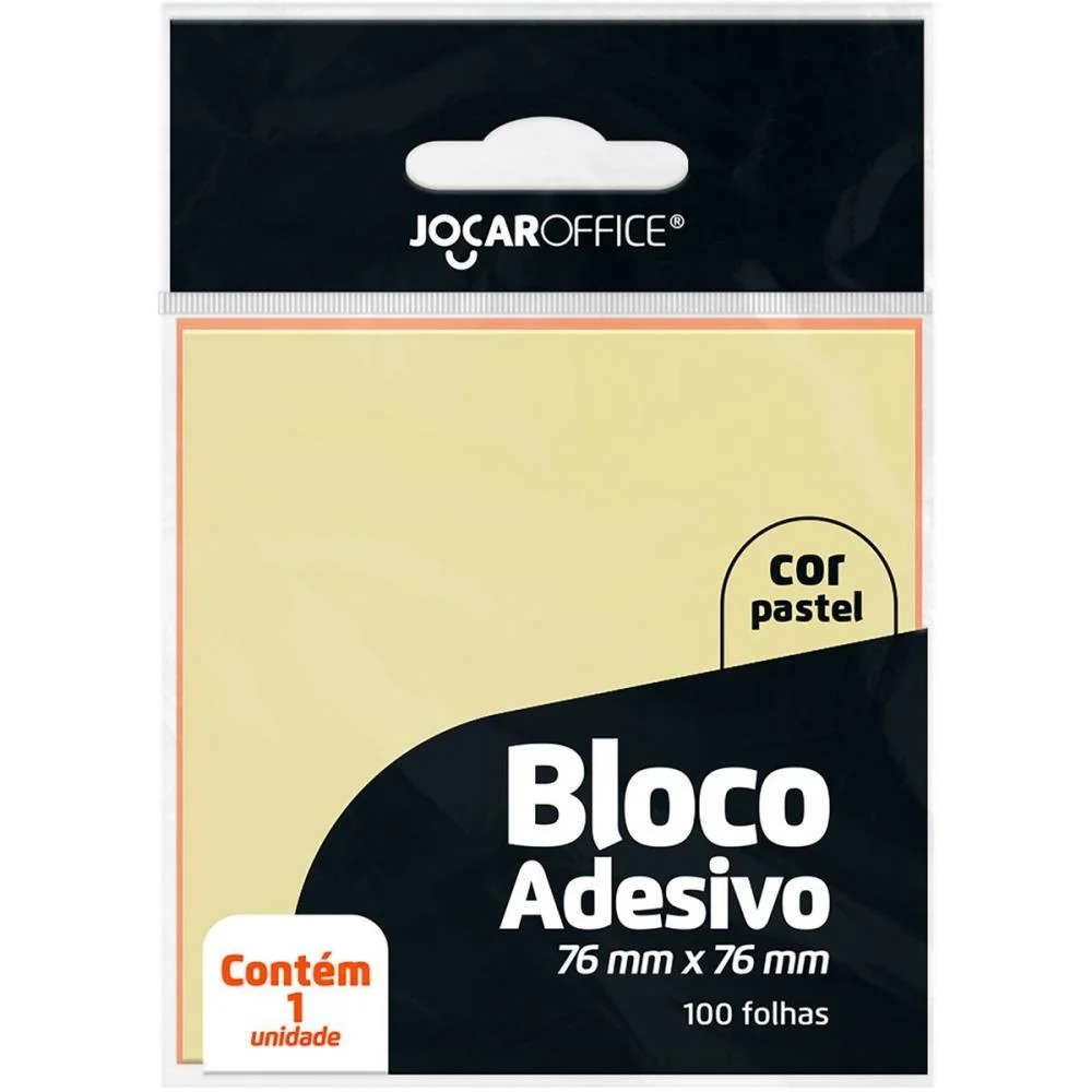 Bloco De Recado Autoadesivo Jocar Amar. Pastel 76X76 100Fl Leonora (Cx.c/12)
