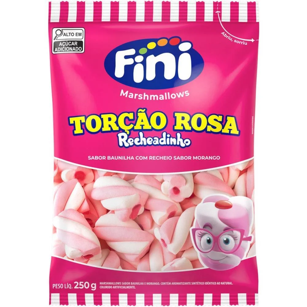 Doce Marsh Recheado Rosa/Branco 250 Fini