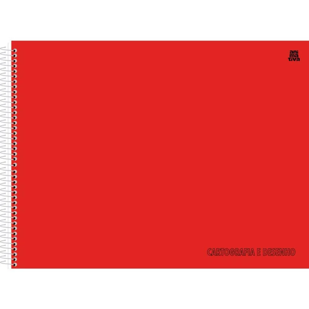 Caderno Desenho Univ Capa Dura Vermelho 60F Animativa (Pct.c/05)