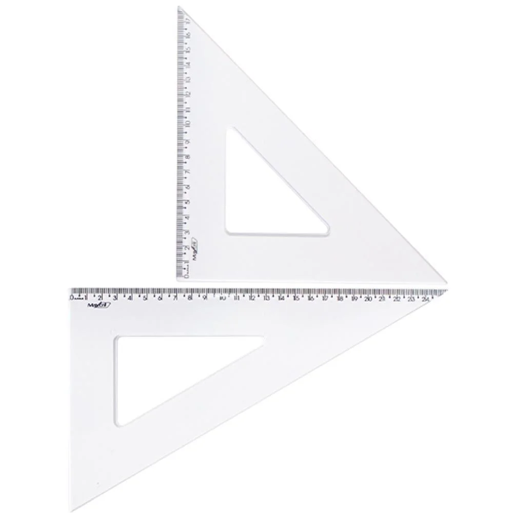 Conjunto Para Desenho Max Premium Esquadro 2Pcs 26Cm Maxcril (Blister)