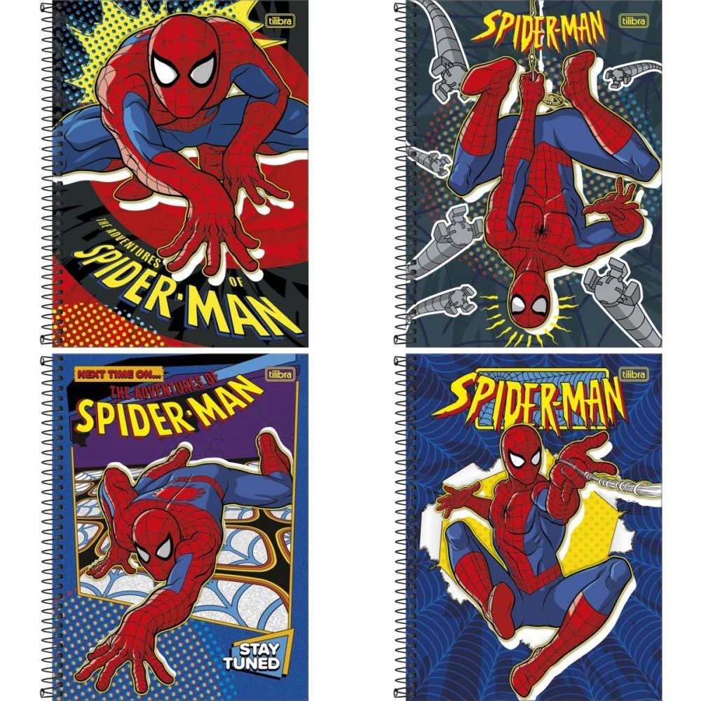 Caderno 01X1 Capa Dura Spider-Man 80Fls Fit Tilibra (Pct.c/04)