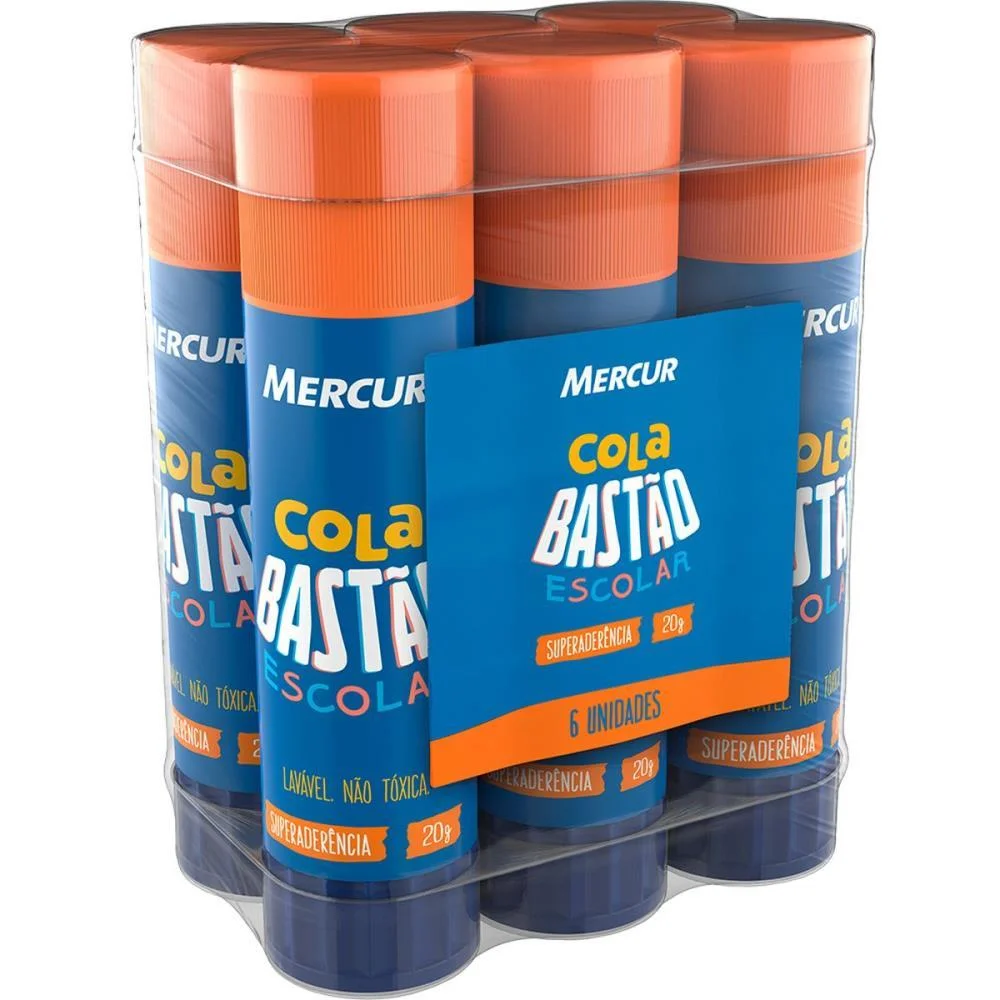 Cola Em Bastao Escolar 20G Mercur (Pct.c/06)