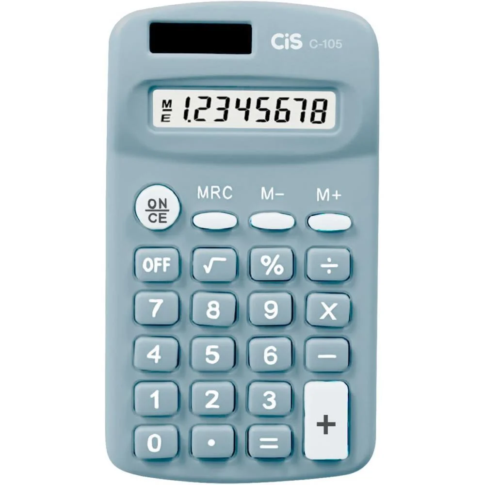 Calculadora De Bolso 8 Dig. Mod C-105 Azul Sertic
