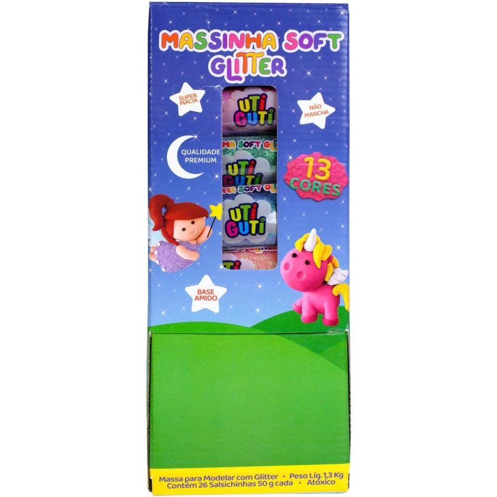 Massa Para Modelar Utiguti Soft Glitter 50G Sortidas Canson (Dp.c/26)