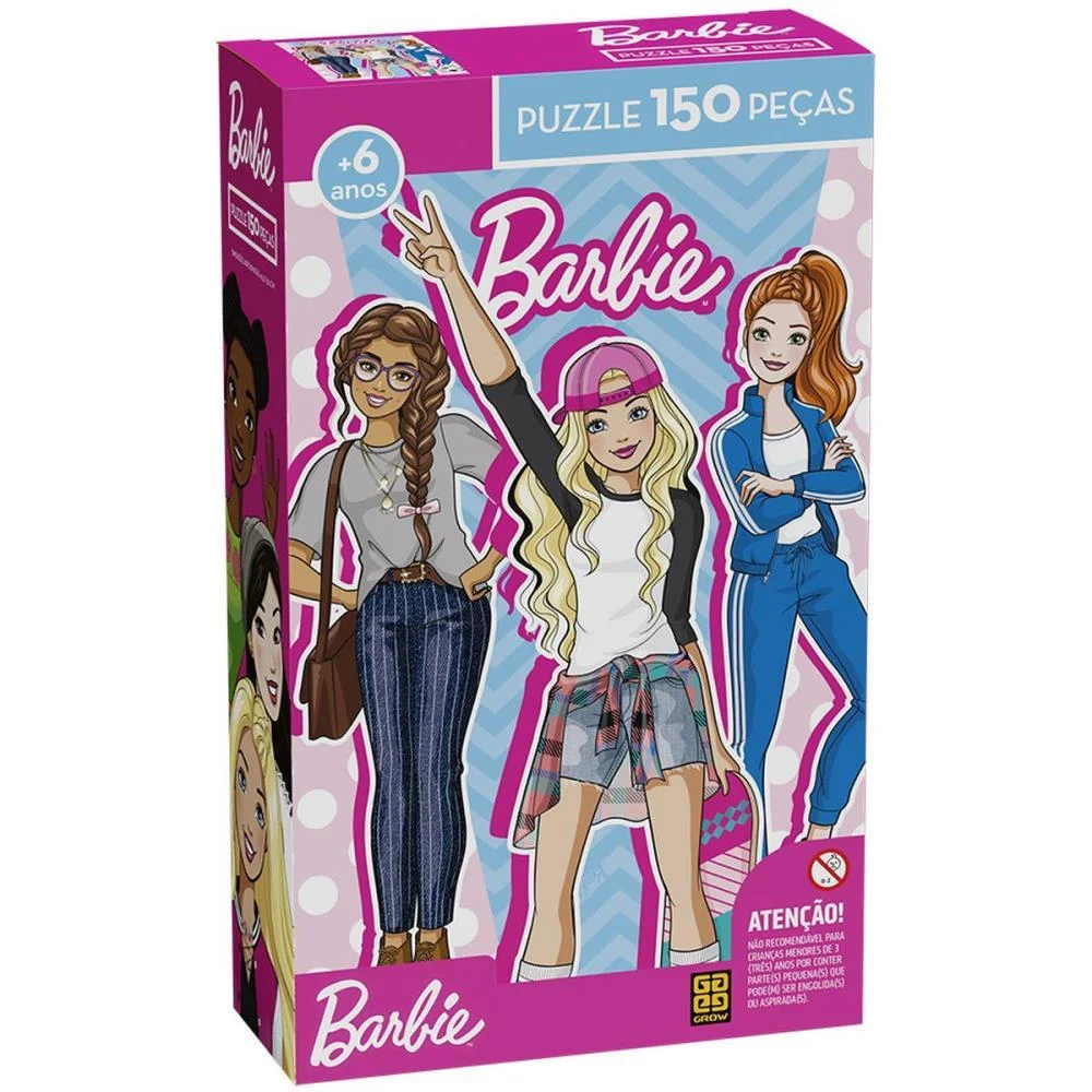 Quebra-Cabeca Cartonado Barbie P150 Grow