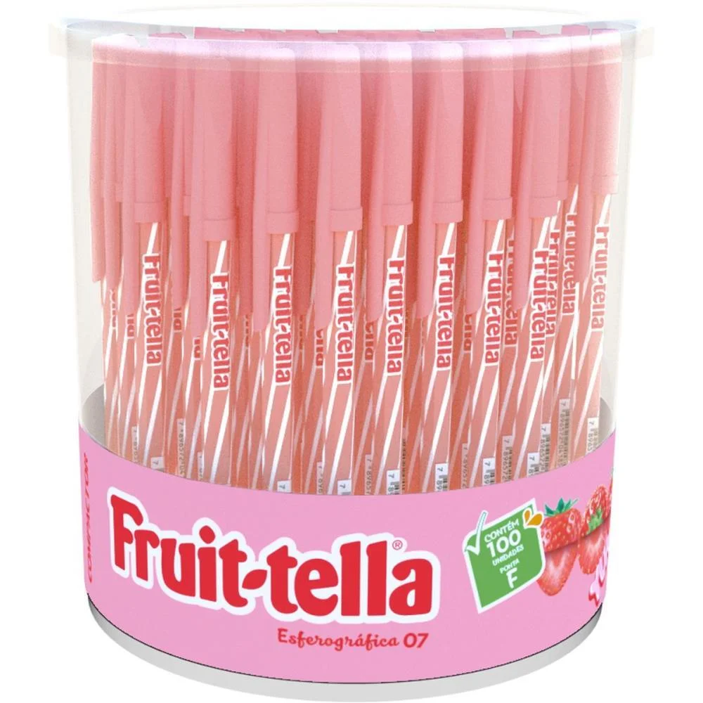 Caneta Esferografica Pop Fruit-Tella 0,7Mm Fina Az. Compactor (Pote-112)