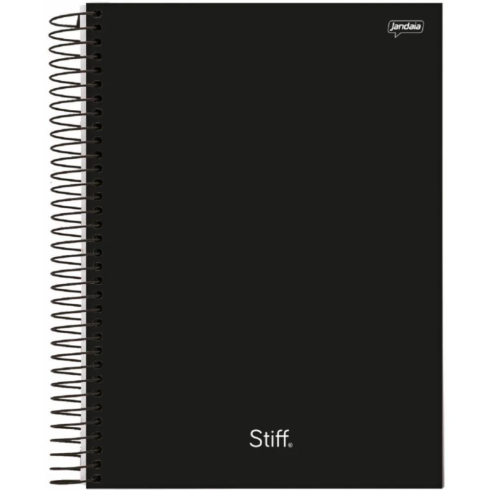Caderno 01X1 Capa Dura Stiff Slim 80Fls. Preto Jandaia (Pct.c/04)