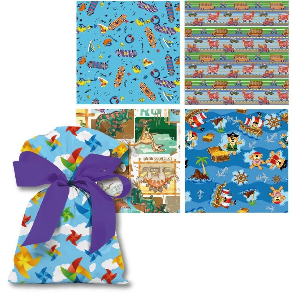 Saco Metalizado 35X55Cm Infantil Masculino 35X53Cm Sortidas Gala Embalagens Com 50 Unidades