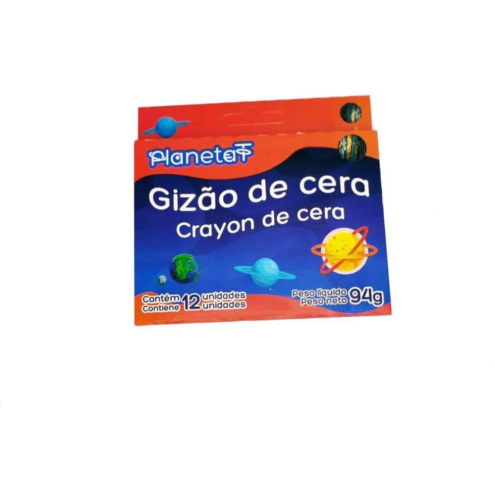 Giz De Cera Fino 12 Cores V.m.p. (Pct.c/12)