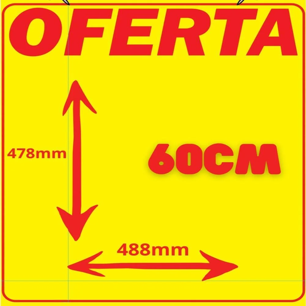 Cartaz Para Marcacao Oferta Amarelo 60Cm Gessele (Bo-100Mts)