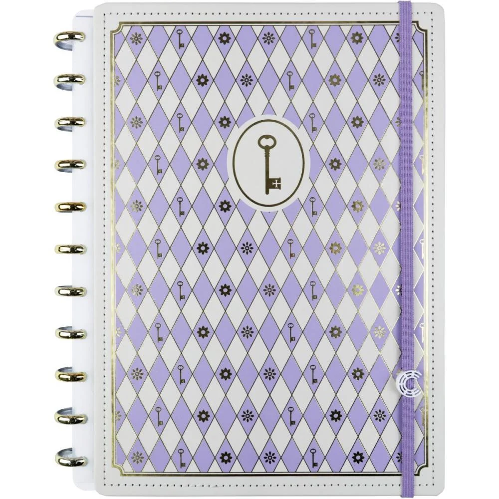 Caderno Inteligente Grande Isa Akkari Purple Key 80Fls Caderno Inteligente
